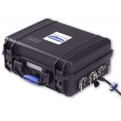 PWS-RUGGED Power-Station Blueshape robusta 48V-28V-14V da produzione sul campo per batterie con attacco V-Lock