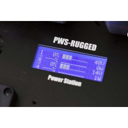 PWS-RUGGED-3S Power-Station Blueshape robusta 48V-28V-14V da produzione sul campo per batterie con attacco Gold-Mount 3-Studs