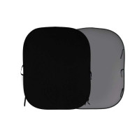 Fondale Lastolite richiudibile Nero / Grigio medio 180 x 215 cm