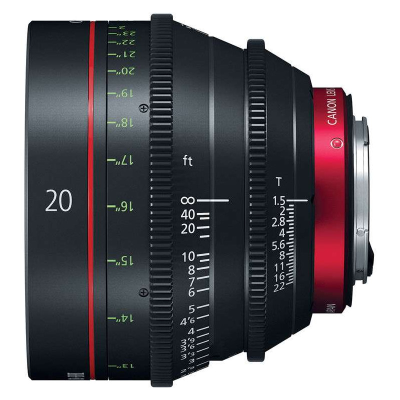 CN-E20MM T1.5 LF (M) Canon obiettivo Cine Prime (Scala delle distanze in metri)