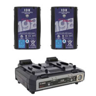 VL-2000S + DUO-C198 IDX Kit Caricabatteria + 2 batterie 195Wh Li-Ion V-Mount/V-Lock