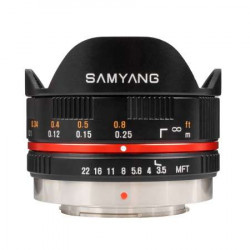 SY75BL Samyang Obiettivo 7,5mm F3,5 UMC MTF black