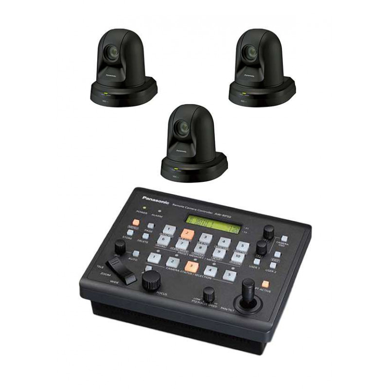 KIT 3 PTZ AW-HN38 Panasonic + Remote Camera Controller