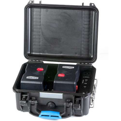 PWS-RUGGED MINI Power-Station Blueshape 48V-28V-14V da produzione sul campo per batterie con attacco V-Lock