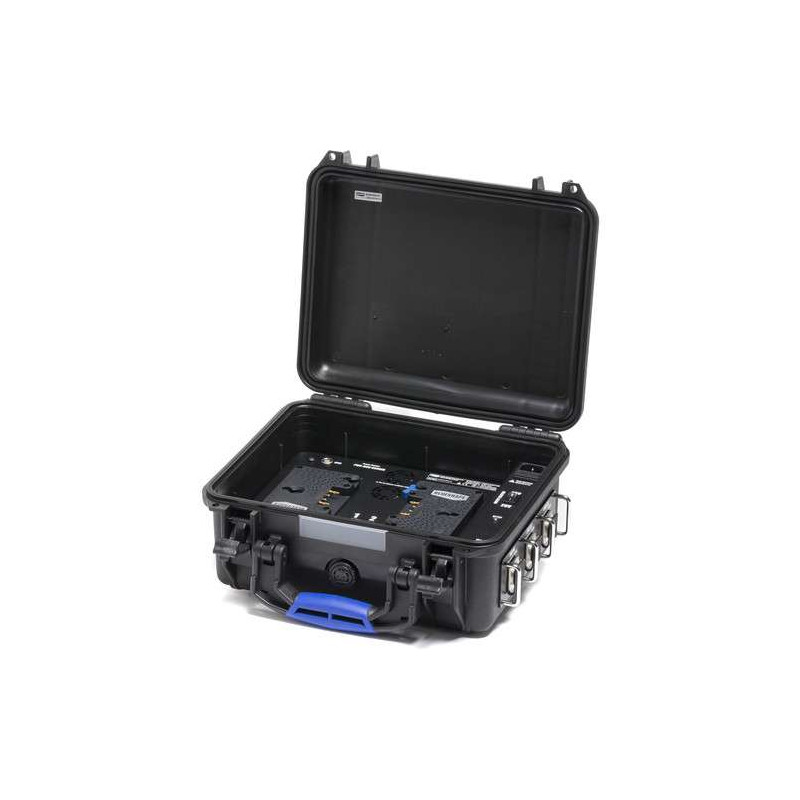 PWS-RUGGED-3S MINI Power-Station Blueshape 48V-28V-14V da produzione sul campo per batterie con attacco Gold-Mount 3-Studs
