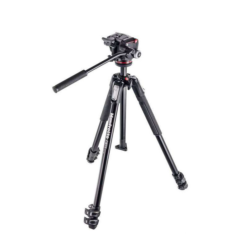 MK190X3-2W Kit Manfrotto serie 190 a 3 sezioni, con testa foto/video fluida