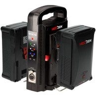 PROBANK-2M HEDBOX, Kit di alimentazione con 2 batterie Nero M e un caricabatteria RP-DC100