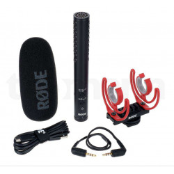 VMNTG Microfono mezzofucile per foto/videocamere, interfaccia USB integrata con batteria ricaricabile