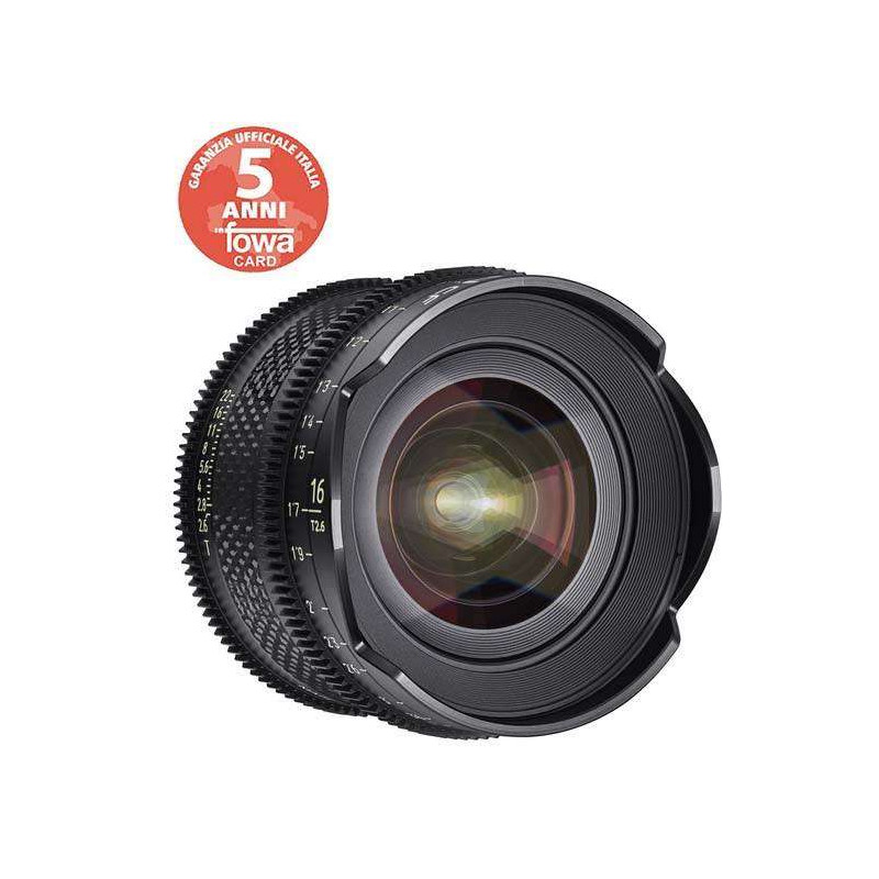 SYF16P Samyang XEEN CF Obiettivo 16mm T2.6 FF Cine ARRI PL in fibra di carbonio