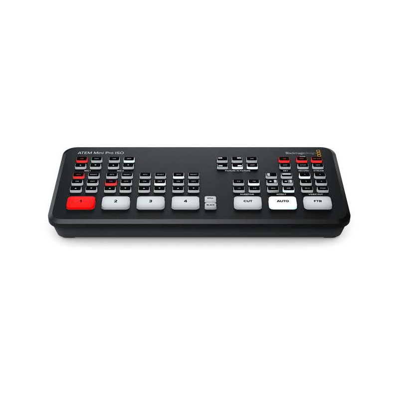 ATEM MINI PRO ISO Blackmagic mixer 4 ingressi HDMI, live streaming e registratore