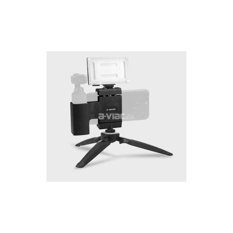 PH04K Kit E-Image supporto per smartphone con mini treppiede + lampada E9