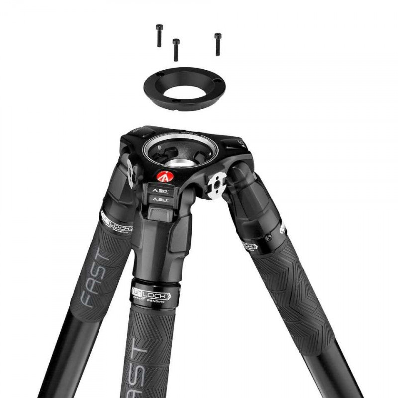 MVTSNGFC Manfrotto Treppiede 635 Fast Tubo Singolo Fibra di Carbonio(stella non inclusa)