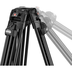MVK504XTWINFA Manfrotto Testa Piatta 504X e treppiede 645 Fast Twin Alu