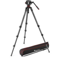 MVK504XCTALL Manfrotto Testa Fluida 504X e Treppiede Tubo Sing. Carbonio 536