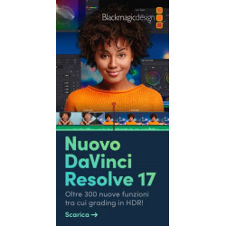 DaVinci Resolve Studio 17 (Dongle) Blackmagic Design Color Correction Software con licenza su chiavetta USB