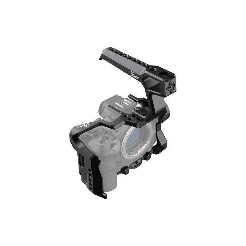 8-CEOSR5 C+8-THBRAVEN 8Sinn Cage per Canon EOS R5 ed R6 + Top Handle Black Raven