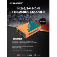 AVMATRIX ENCODER STREAMING H.265/ H.264 HDMI
