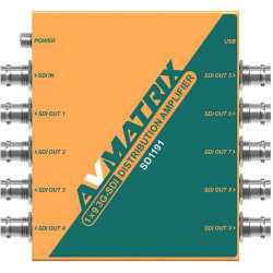 AVMATRIX Amplificatore di distribuzione con reclocking 3G-SDI 1x9