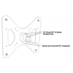 9.SOLUTIONS Piastra VESA grande da 5/8" per Supporto Monitor