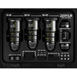 DZOFilm kit 3 obiettivi zoom Pictor 14-30, 20-55 e 50-125 mm T2.8 Super35