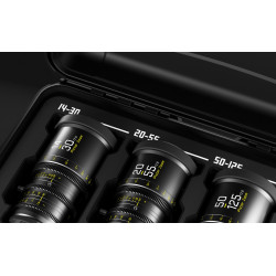 DZOFilm kit 3 obiettivi zoom Pictor 14-30, 20-55 e 50-125 mm T2.8 Super35