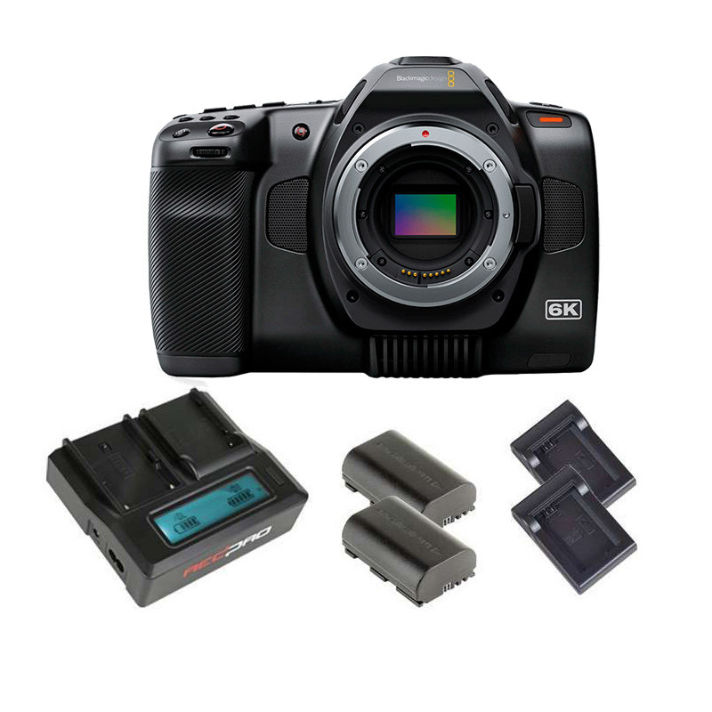 Pocket Cinema Camera 6K Pro Blackmagic, battery grip, viewfinder, davinci resolve, Manco Videoprofessionale