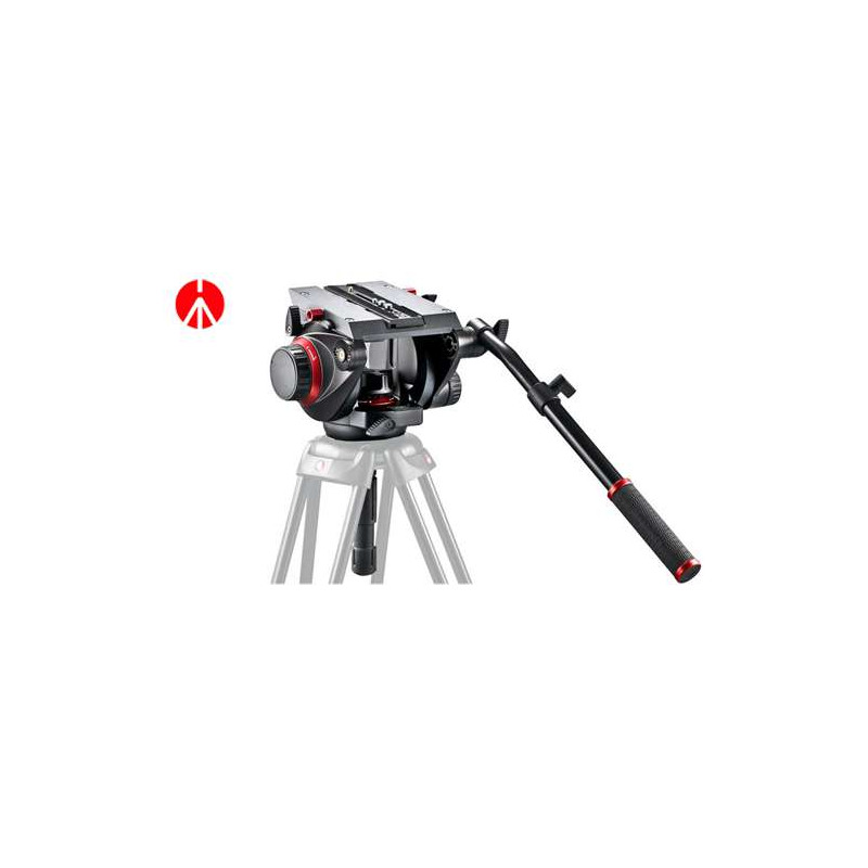 509HD Testa video Manfrotto con semisfera da 100mm, 1 leva telescopica