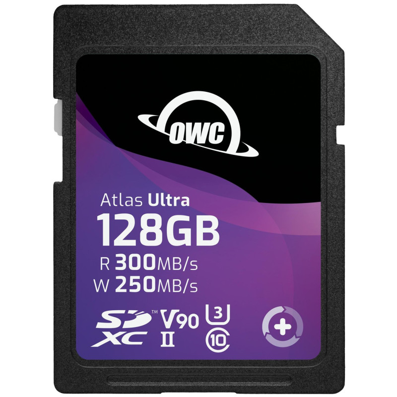 OWC 128GB Atlas Ultra SDXC UHS-II V90 Media Card - R 300MB/s - W 250MB/s