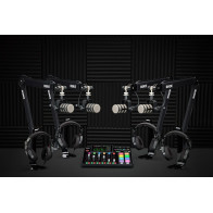 RODECASTER PRO II, 4 PodMic, 4 cuffie NTH-100, 4 PSA1+ e 4 XLR3 black RODE KIT