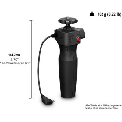 Minitreppiede, hand grip Panasonic con comandi rec, otturatore e sleep Panasonic
