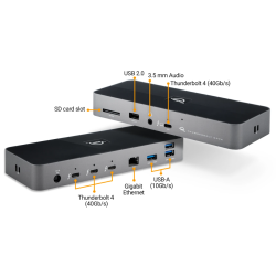 OWC 11-Port 4 Dock MacWind OWC + 3 Thunderbolt + 4 USB, Ethernet/audio/cardR