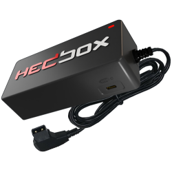 KIT NINA-M HEDBOX, batteria Mini V-mount 14.8V/6.7Ah+ Carica Batteria HED-DC10