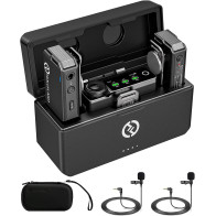 LARK MAX Duo Hollyland con 2 Lavalier Microphones (Black)