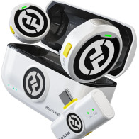 LARK M2 Hollyland microfono Wireless Lavalier con USB-C Plug (Duo,Ivory White)