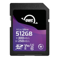 OWC 512GB Atlas Ultra SDXC UHS-II V90 Media Card - R 300MB/s - W 250MB/s
