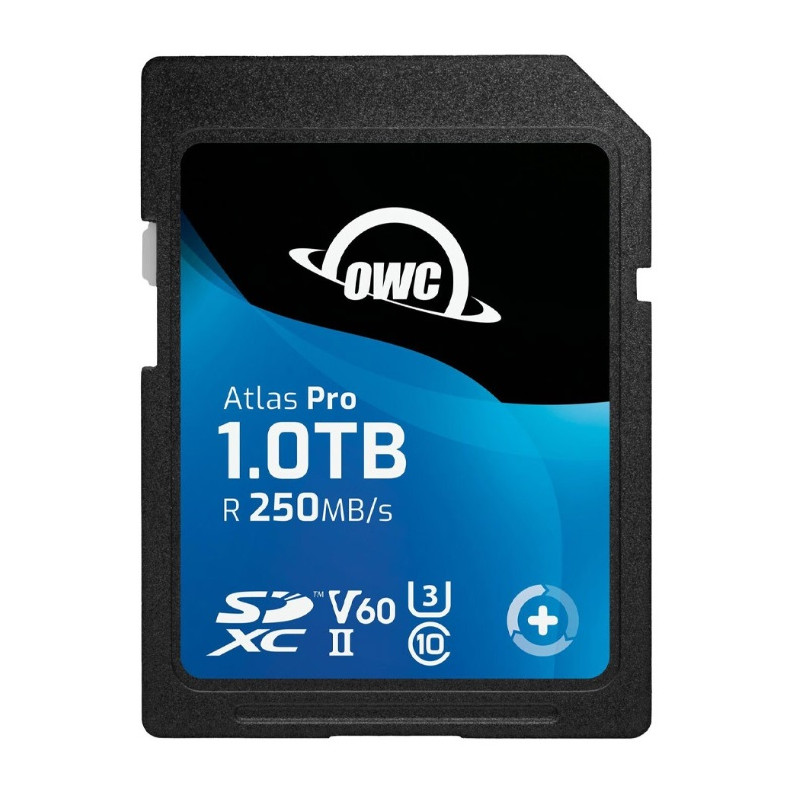 OWC 1.0 TB Atlas Pro SDXC UHS-II V60 Media Card - R250 MB/s W130MB/s