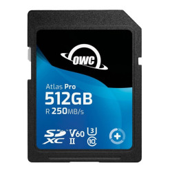 OWC 512GB Atlas Pro SDXC UHS-II V60 Media Card - R250 MB/s W130MB/s