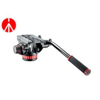 MVH502AH Testa video Manfrotto con base piatta, 1 leva fissa