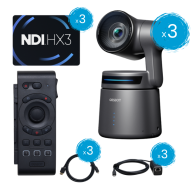 Kit OBSBOT Tail Air: 3 telecamere 4K PTZ AI, controller, licenze NDI, adattatori e cavi HDMI - wwwmancoit.inlavorazione.com