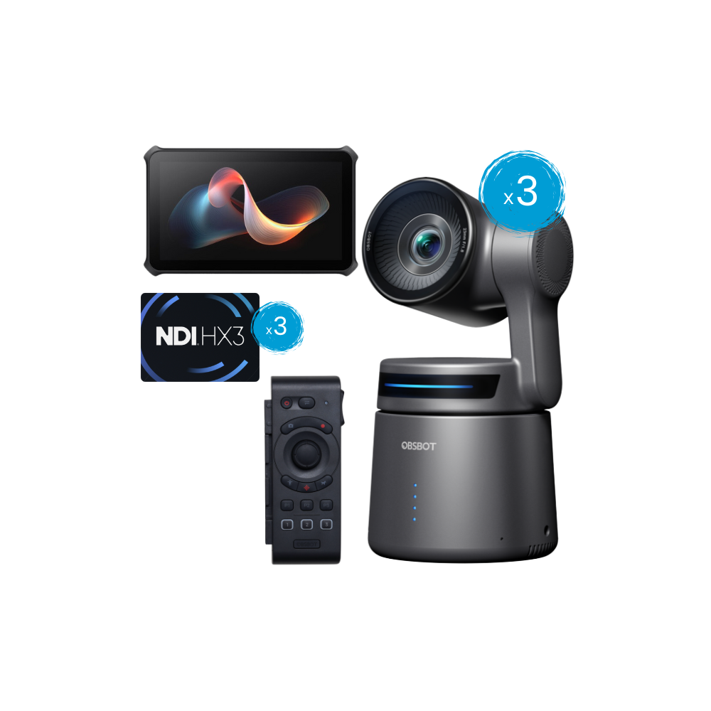 Kit OBSBOT completo con Talent, 3x Tail Air, controller remoto e 3x licenza NDI - wwwmancoit.inlavorazione.com