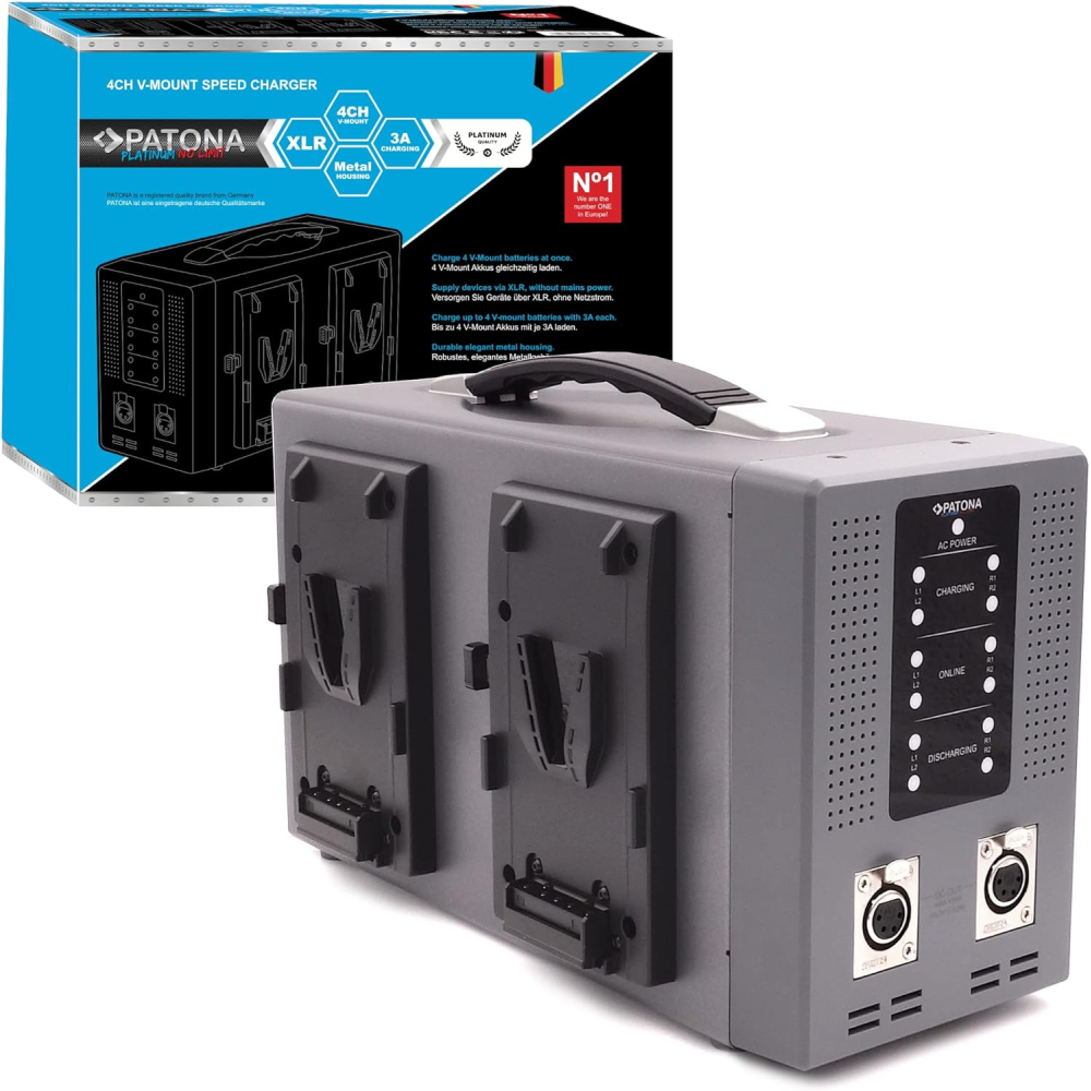 Caricabatterie rapido PATONA 1709 v-Mount 3A a 4 canali - wwwmancoit.inlavorazione.com