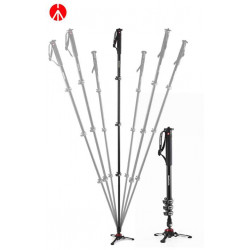 Monopiede video XPRO+ Manfrotto alluminio, 4 sezioni, base fluida