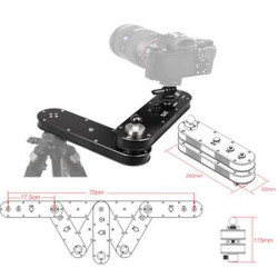 DF04 Digitalfoto Slider per Camera DSLR 4 tempi - da 24cm a 70cm