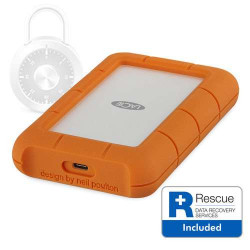 SECURE Lacie Hard-disk esterno RUGGED USB 3.1 type C W/RESCU