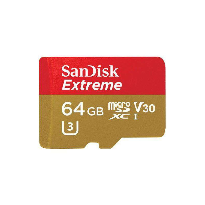 Micro SD Extreme 64GB XC Sandisk per Action Camera e Droni